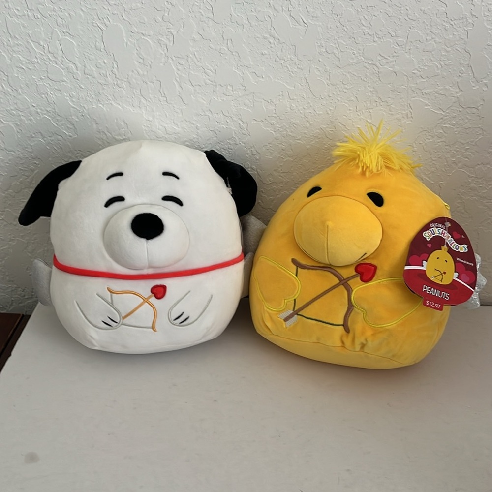 Squishmallows 8” Valentines Peanuts Snoopy & Woodstock